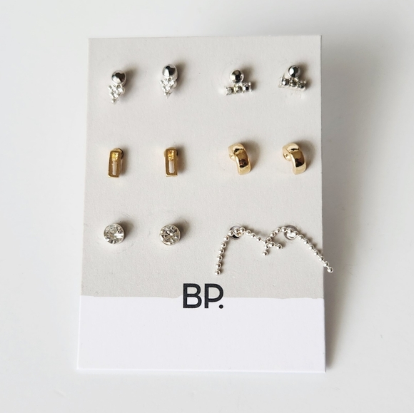 BP Silver and Gold Tone Earring Set - Picture 1 of 6